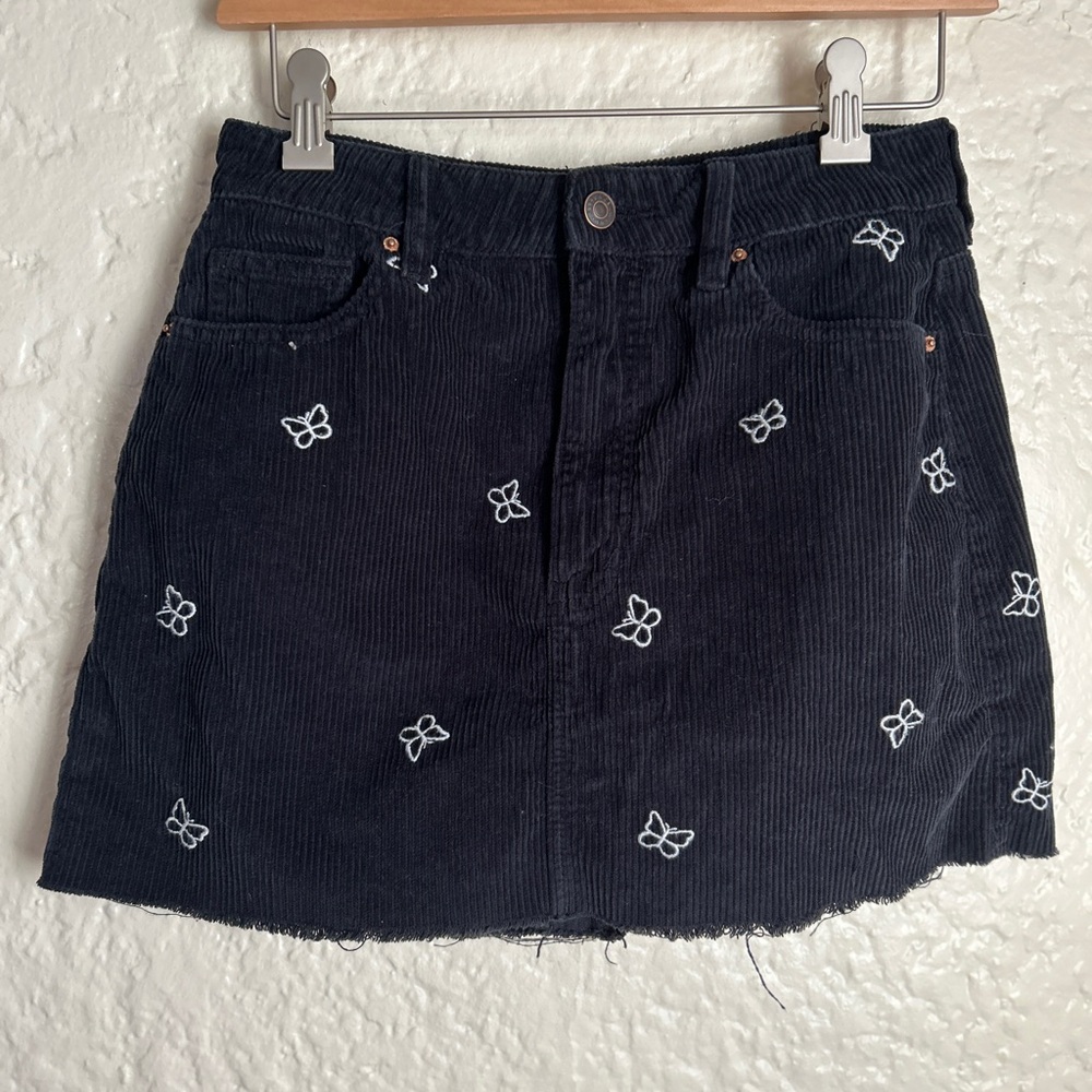 PacSun‎ Black butterfly Mini Skirt Casual size Small 27